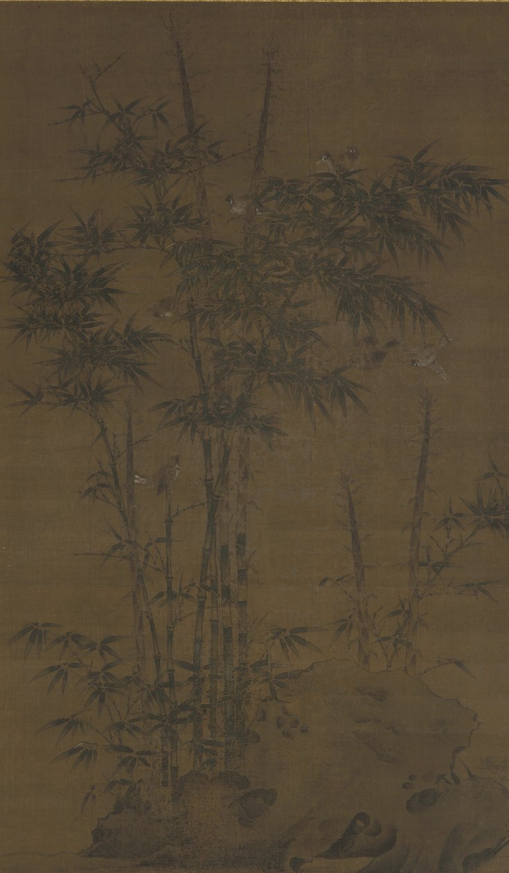 竹子和麻雀，元或明王朝，14世纪末 作者 中文学校