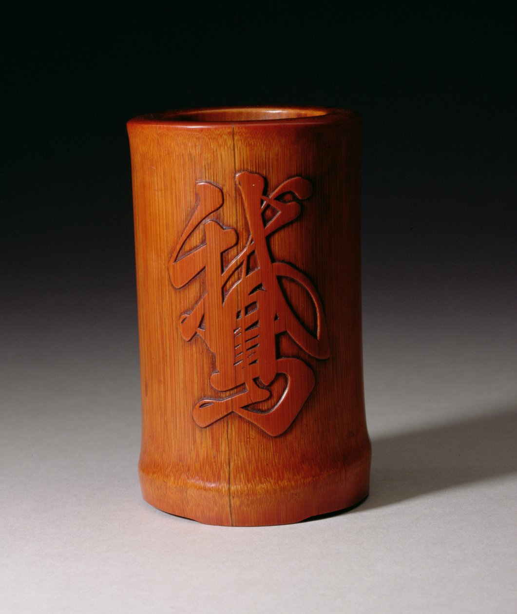 萧山，清朝，干隆时期1736  -  95年，17世纪中后期（雕刻竹子）制作的单刀鹅O 作者 中文学校
