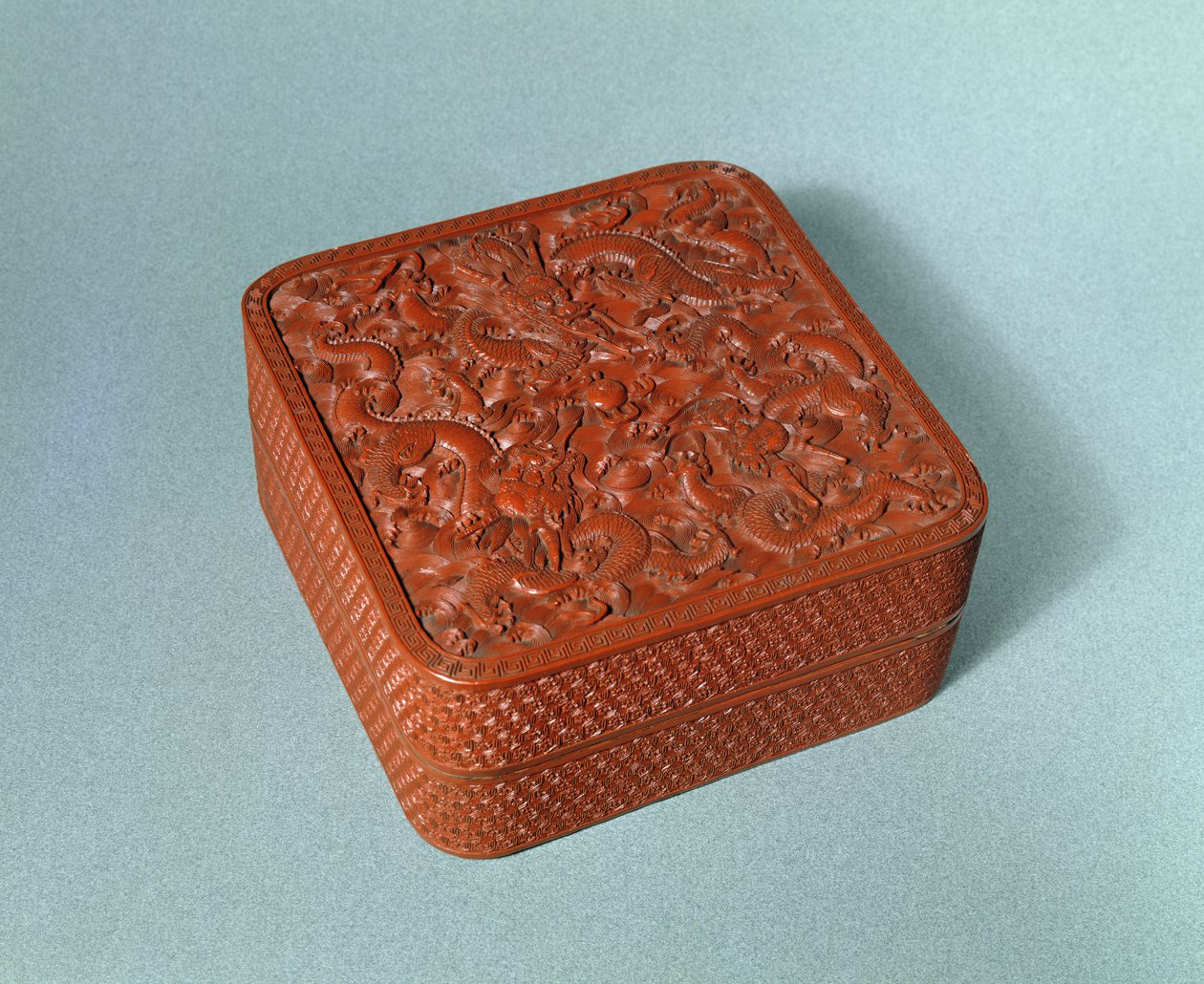 雕刻盒，18世纪（朱砂漆） 作者 中文学校