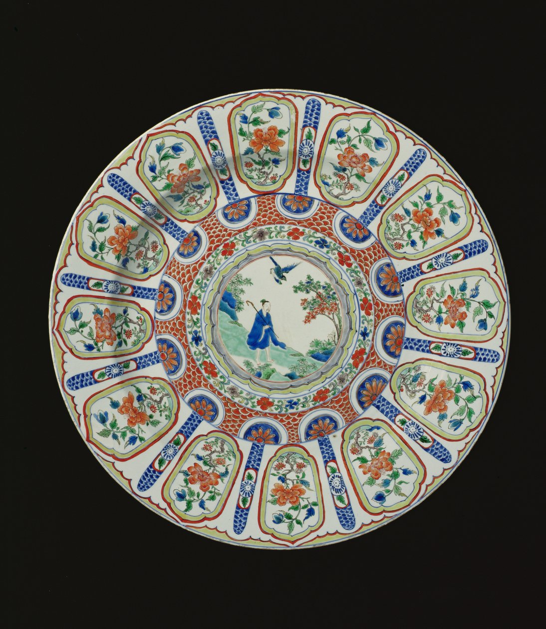 充电器描绘了不朽的唐诗李白，康熙时期，c.1690（瓷器） 作者 中文学校