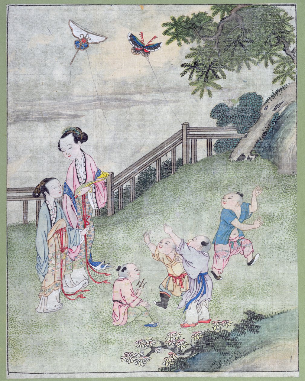 孩子们在玩风筝， 作者 中文学校