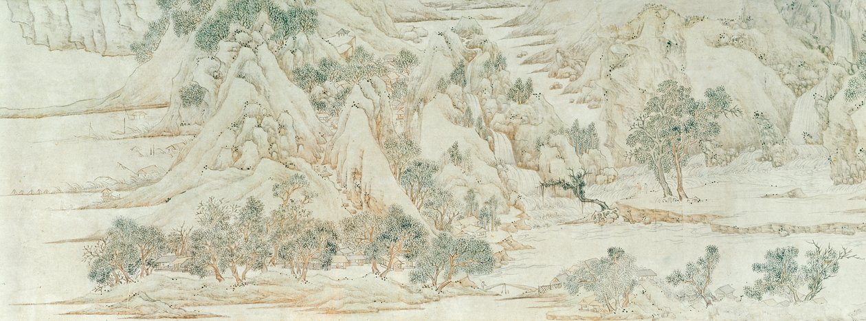 中国山水画，明代（纸笔水墨） 作者 中文学校