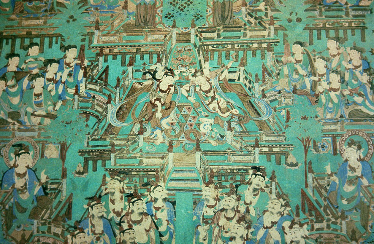 唐代舞女，618-907（壁画） 作者 中文学校