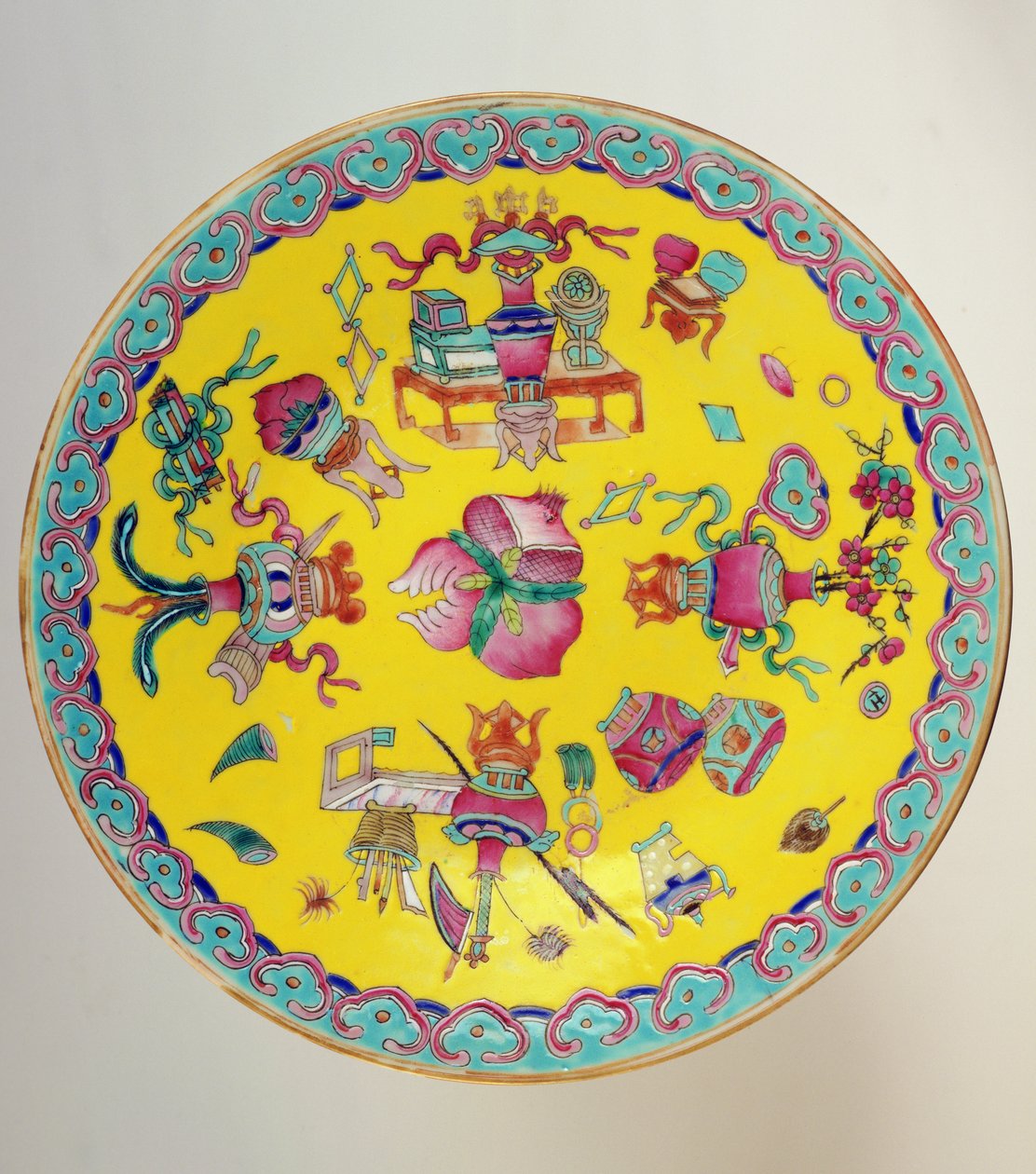 装饰板，1736-95（陶瓷） 作者 中文学校