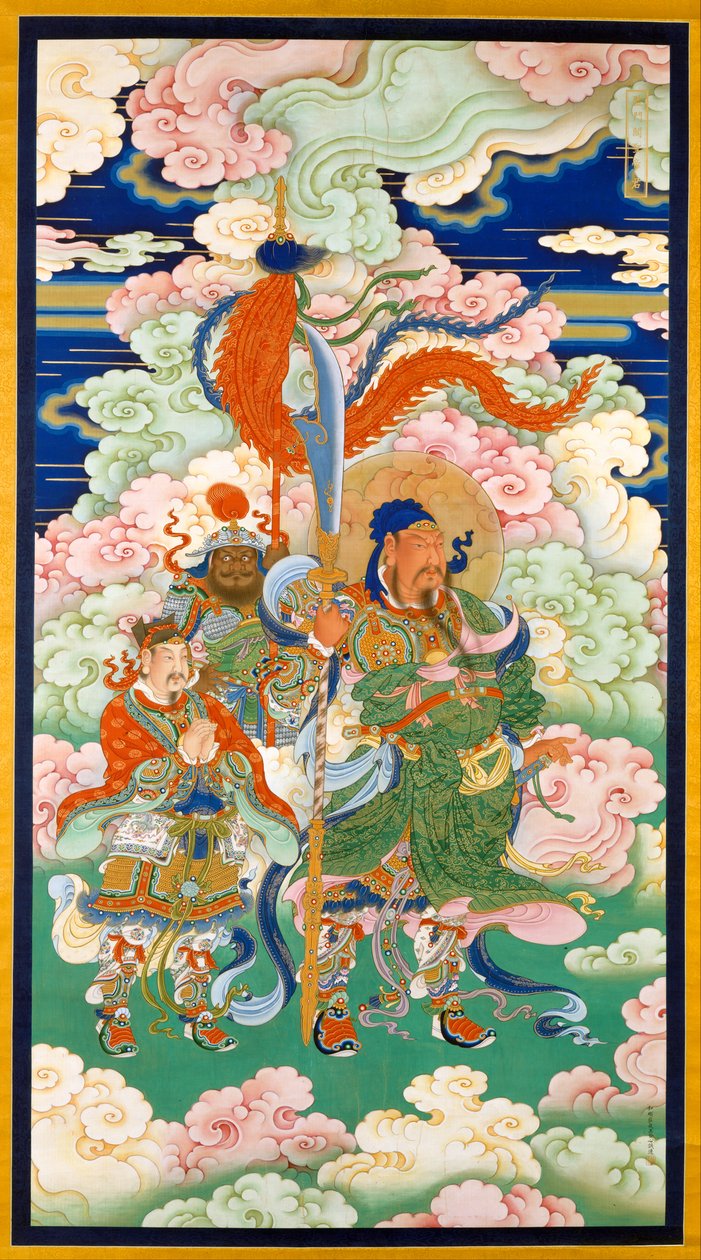 皇帝关，挂轴，c.1700 作者 中文学校