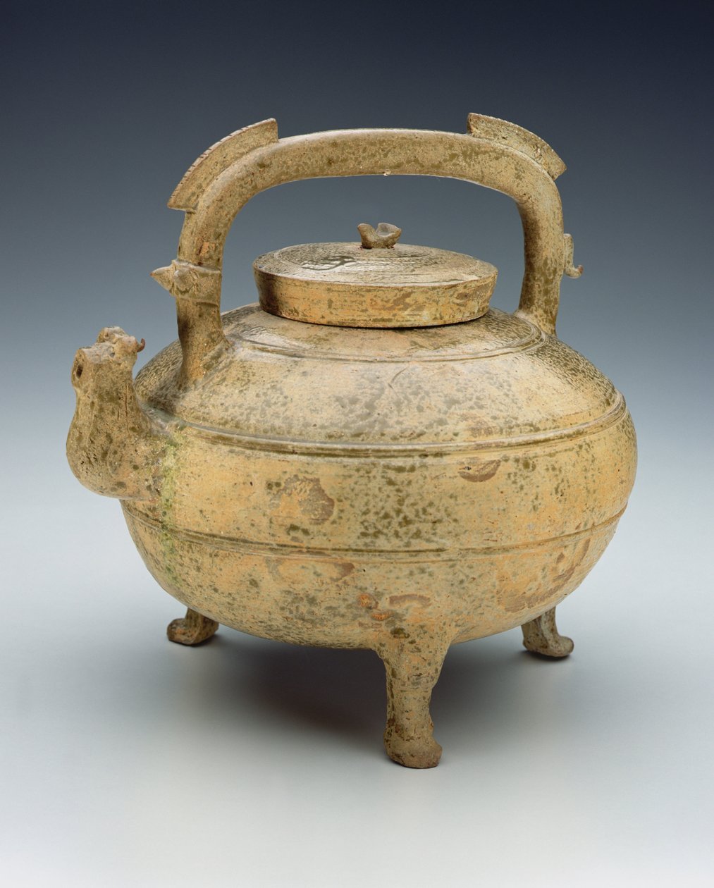 战国时期的釉面陶壶，1027-220BC（陶瓷） 作者 中文学校