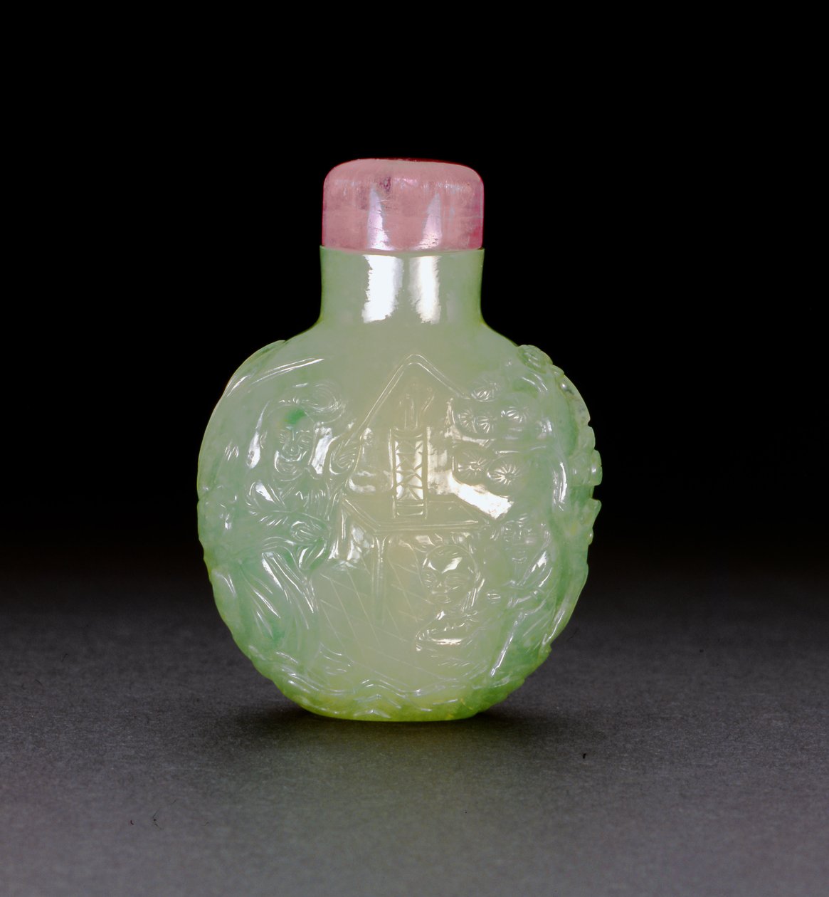 翡翠鼻烟壶，1780-1850（玉） 作者 中文学校