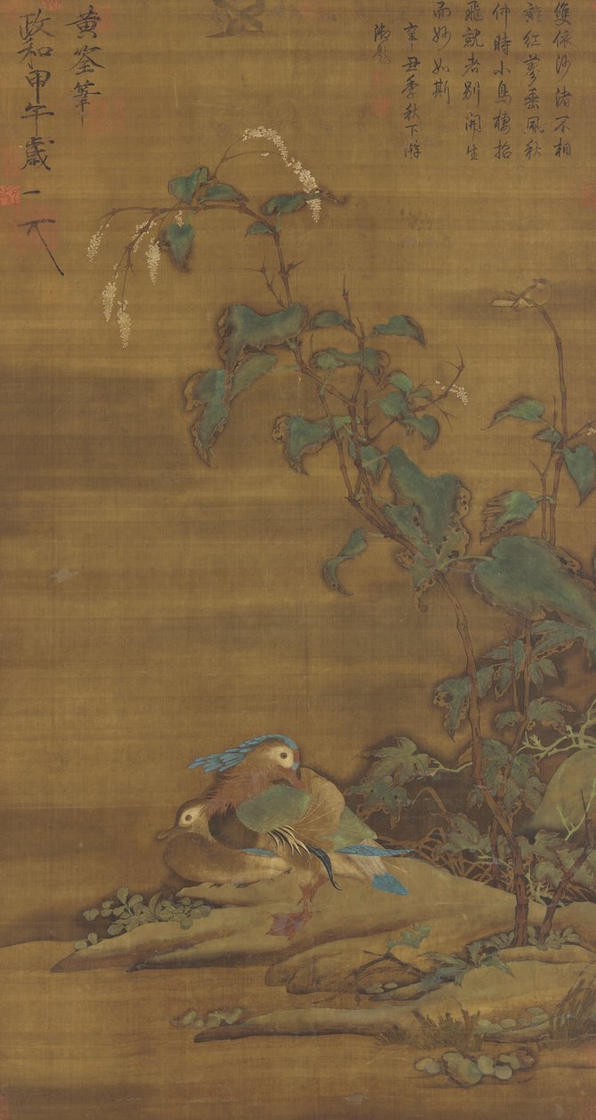 鸳鸯属于明代或清代的明苔，15至18世纪 作者 中文学校
