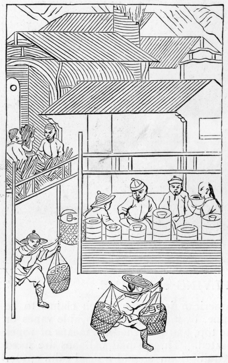 包装和运输成品，来自中国制造的一系列插图（全系列见384116和384117） 作者 中文学校