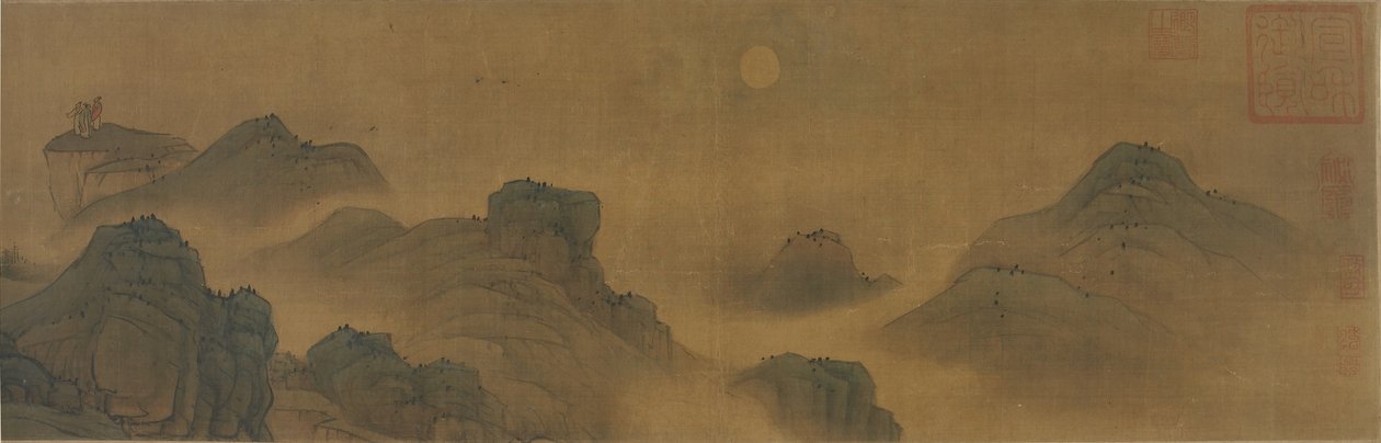 太阳和月亮在陆地和海洋，明朝或清朝，17-18世纪 作者 中文学校