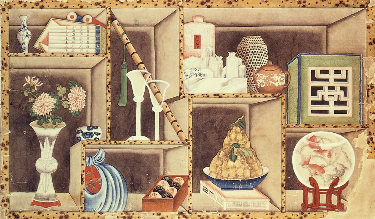 Trompe lOeil of Chinese Objects（wc on paper） 作者 中文学校