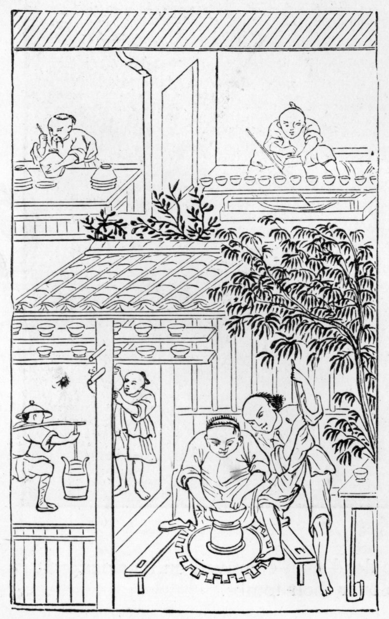 转动盆地，从中国制造的一系列插图（整个系列见384116和384117） 作者 中文学校
