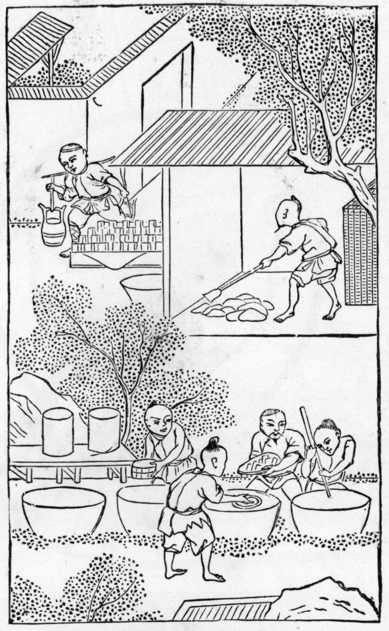 从一系列中国制造的插图中清洗粘土（全系列见384116和384117） 作者 中文学校