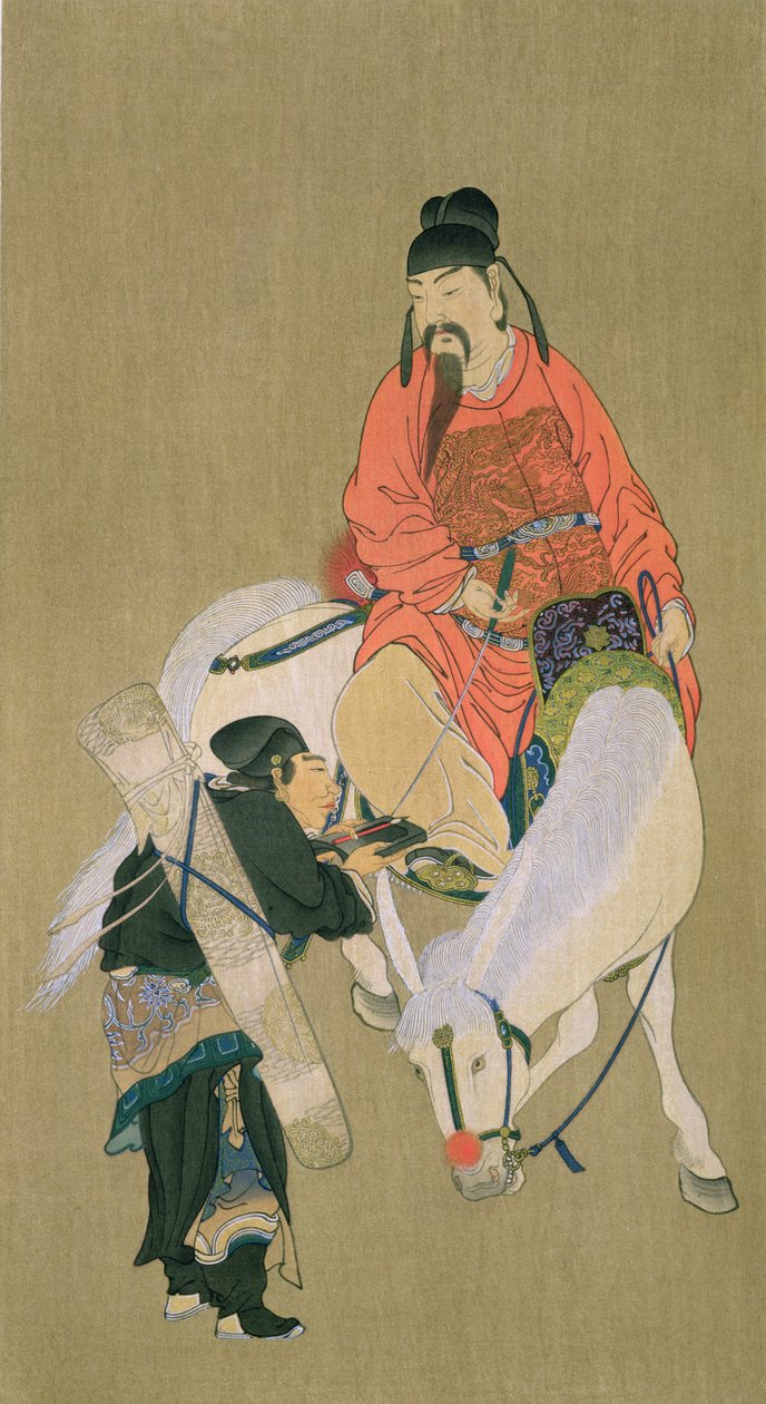 文成兴，运气之神，插图发表于日本Kokka杂志，1900-01 作者 中文学校