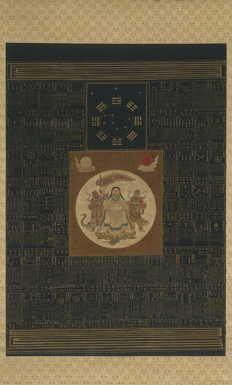 真武与八卦，北斗七星和护符，清朝 作者 中文学校