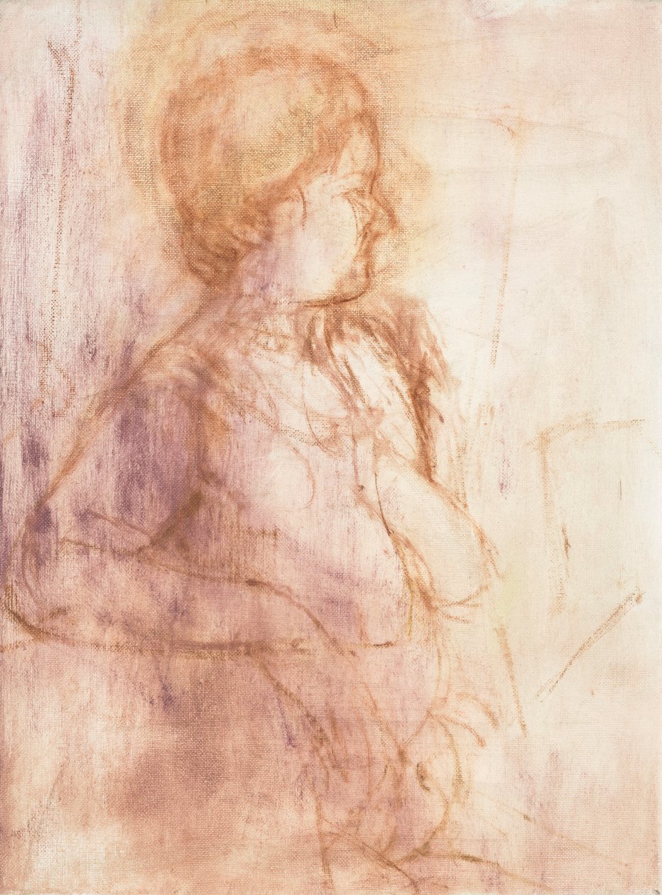 生活绘画研究，塔尼娅（亚麻画布油画） 作者 曹庆芬