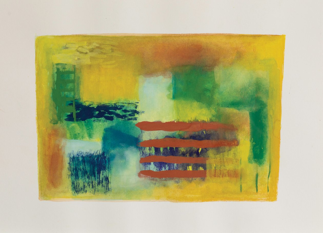 黄色花园 II，2003 年（水粉画，水彩纸） 作者 曹庆芬