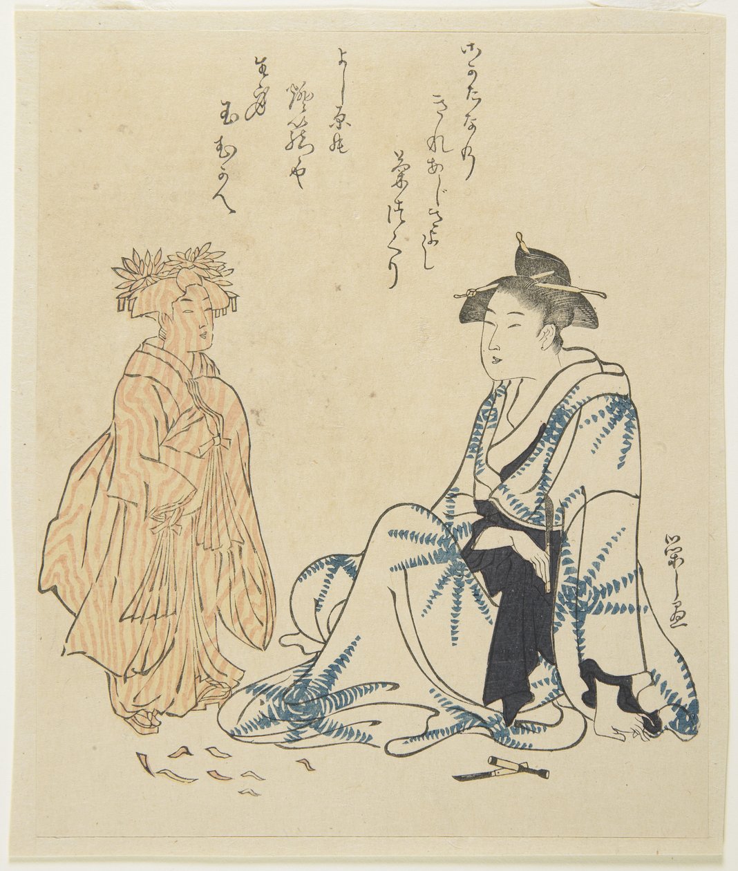 （名妓和木娃娃） 作者 Chobunsai eisi