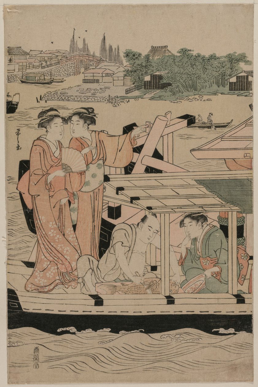 墨田河上的划船派对 作者 Chobunsai eisi