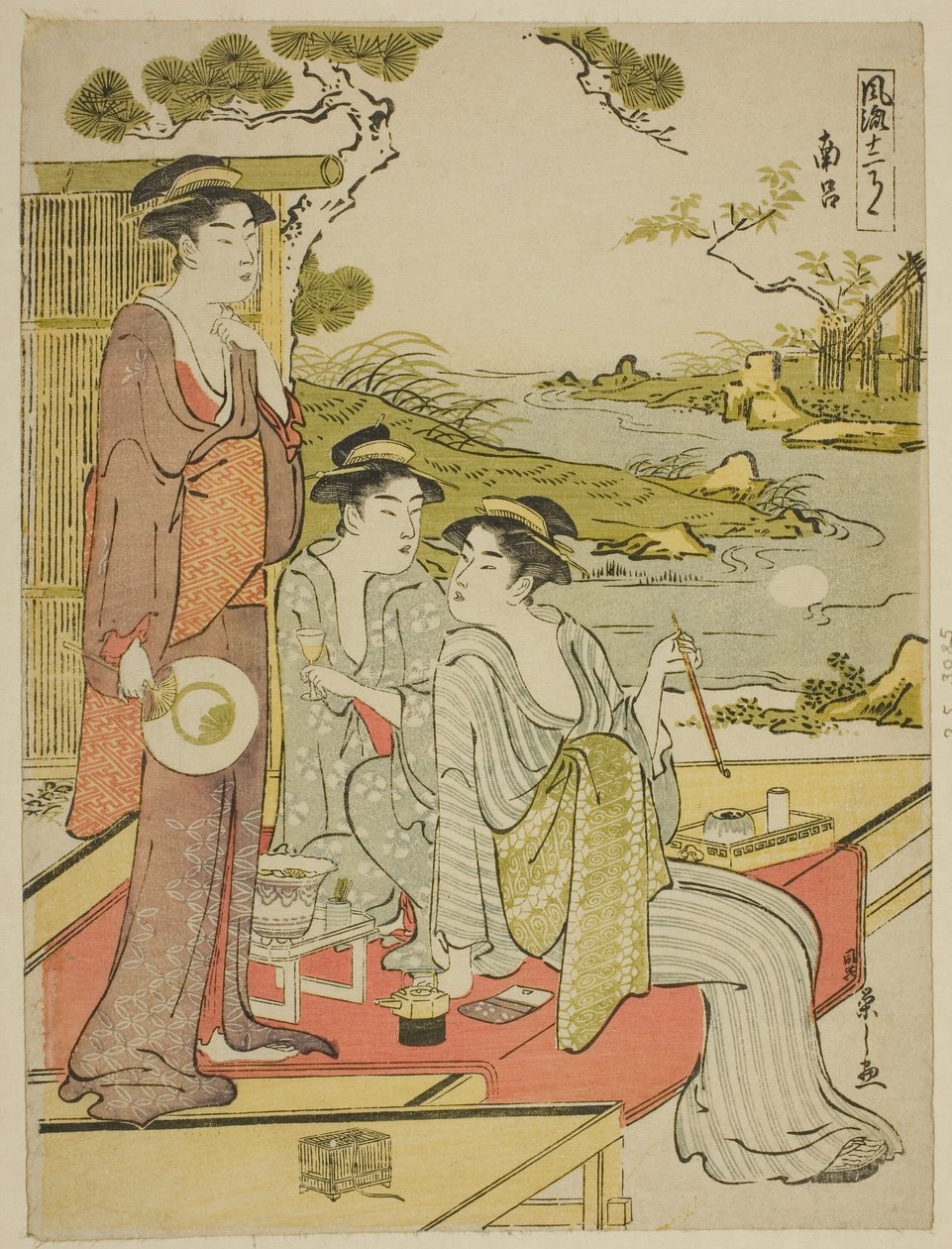 第八个月》（Nanryo），选自《优雅的日历》（Furyu junikagetsu）系列 作者 Chobunsai eisi