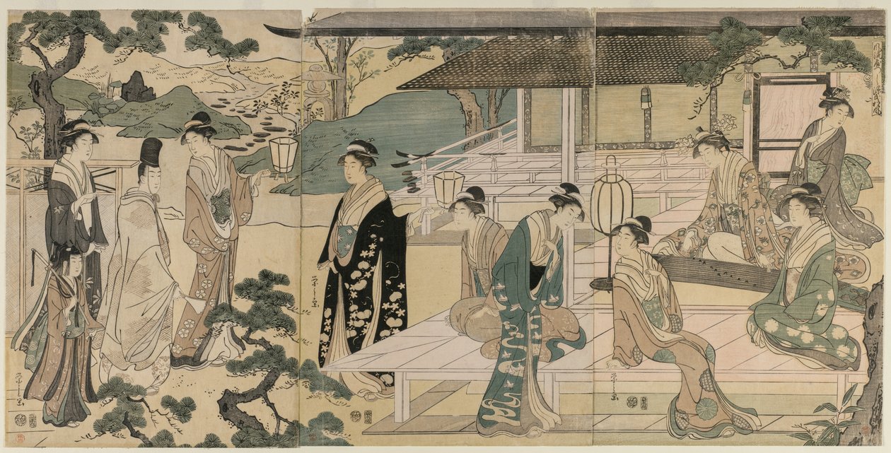 源氏物语》松风篇（选自《源氏物语》现代雅服系列） 作者 Chobunsai eisi