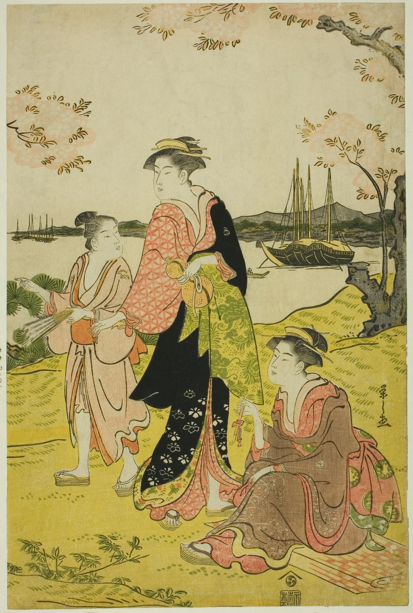 御殿山赏樱花 作者 Chobunsai eisi