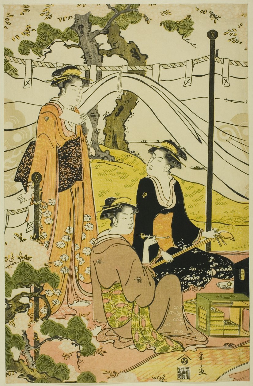 御殿山赏樱花 作者 Chobunsai eisi