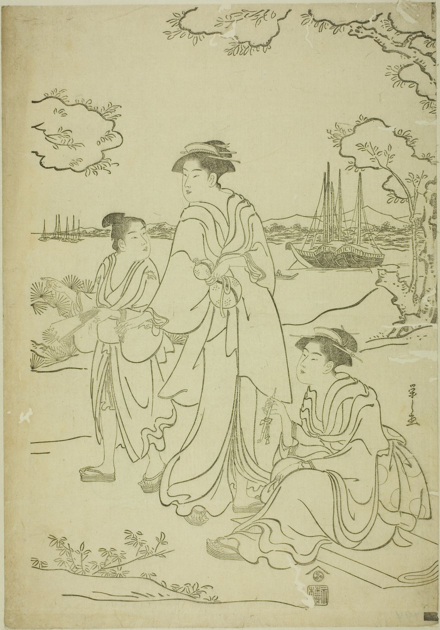 御殿山赏樱花 作者 Chobunsai eisi