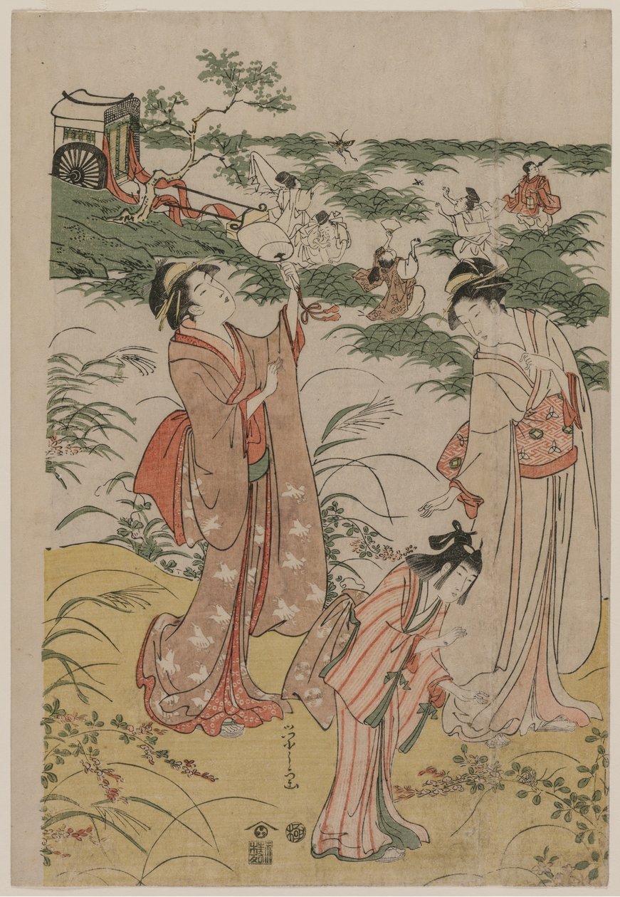 秋日荒原上追逐蟋蟀的女人 作者 Chobunsai eisi