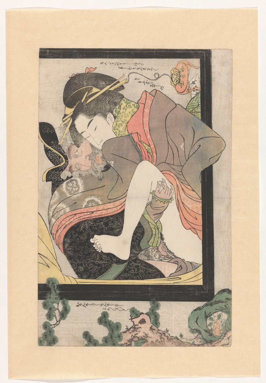 荷兰人与日本妓女 作者 Chokosai Eishô（归属于）
