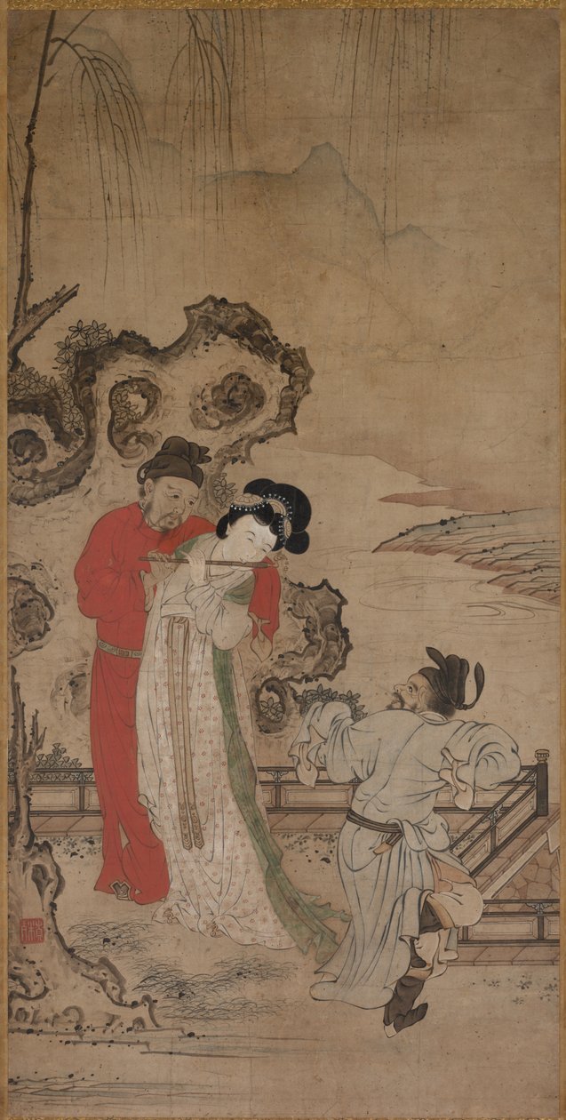 明皇教杨贵妃吹笛 作者 长流斋