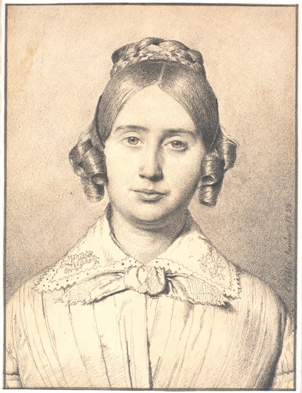 艺术家妻子苏珊娜-塞西莉（Susanne Cecilie née Købke）肖像 作者 克里斯汀·科布（ChristenKøbke）