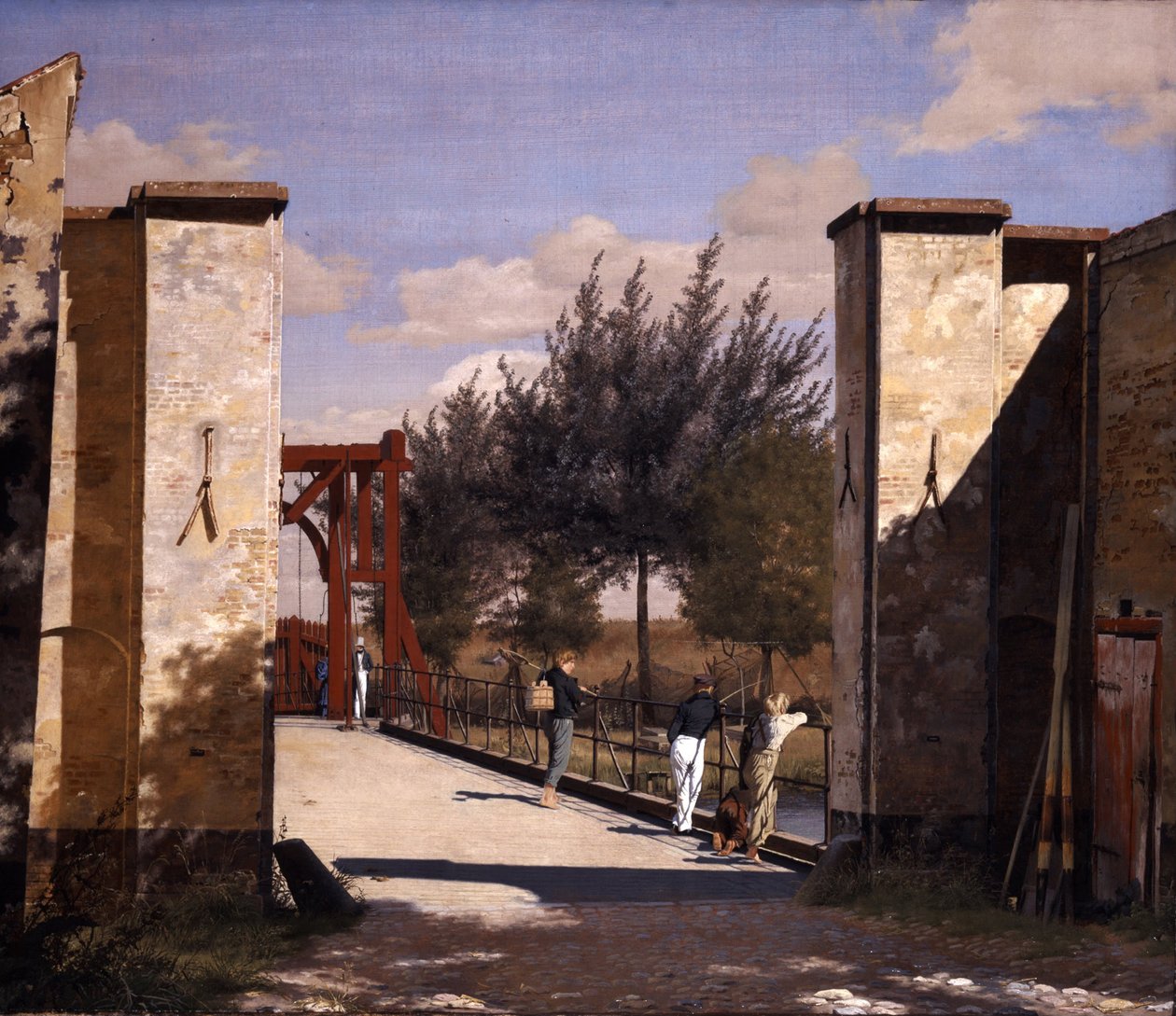 城堡北门，1834年 作者 Christen Schjellerup Købke