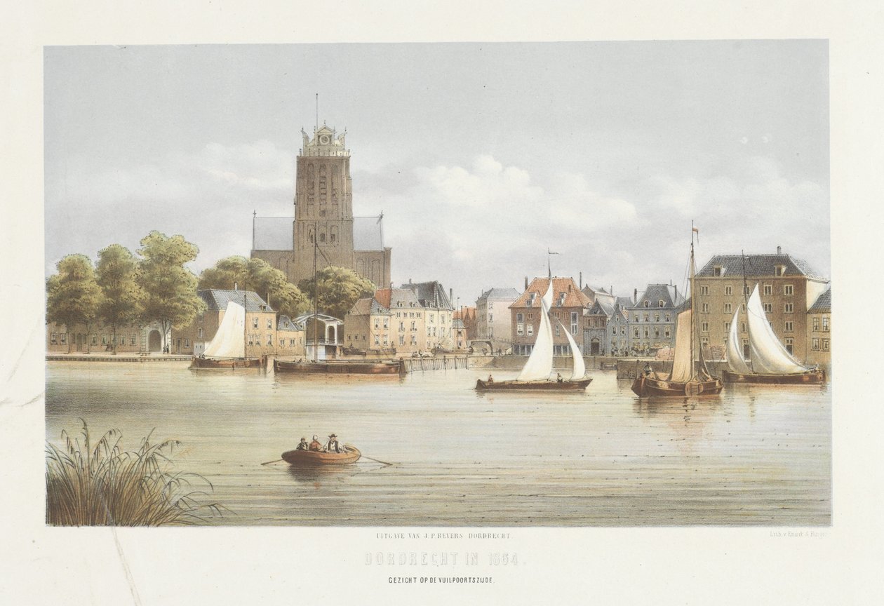 多德雷赫特风景
Vuilpoortszijde 景观（实物上的标题）
1864 年多德雷赫特风景（文物上的系列标题） 作者 克里斯蒂安·博斯