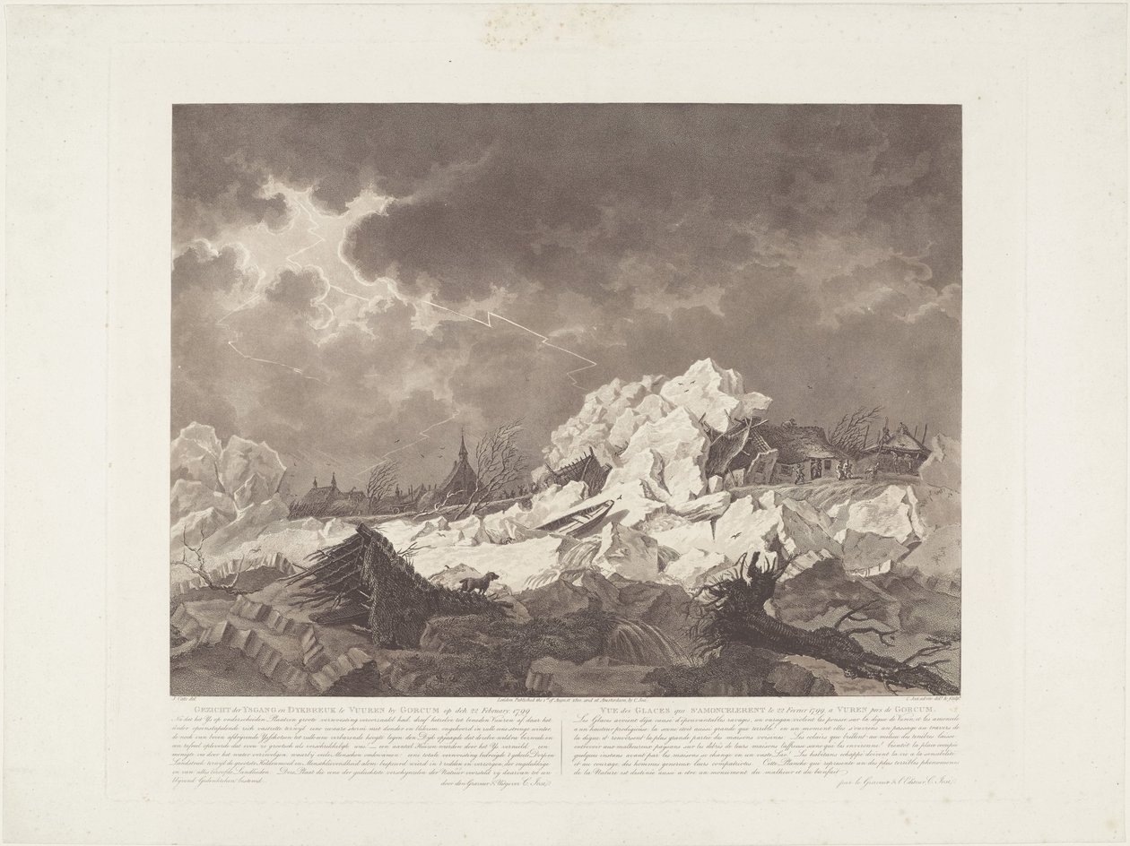 1799 年 2 月 22 日戈尔库姆在武伦拍摄的伊斯岗和戴克布里克景色/Vue des Glaces qui S