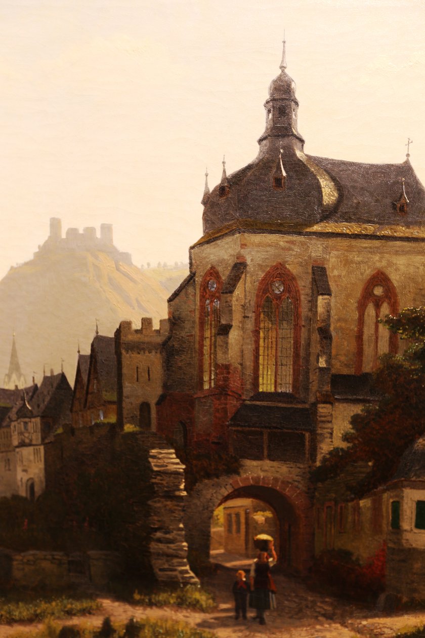 Oberwesel和CastleSchönburg 作者 克里斯蒂安·爱德华·博特彻
