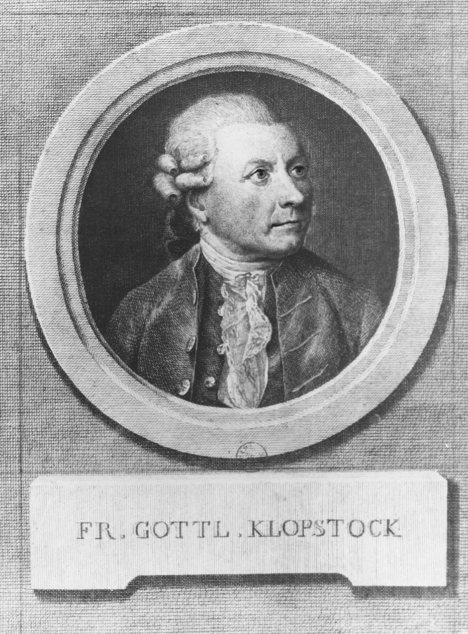 Friedrich Gottlieb Klopstock的肖像 作者 克里斯蒂安·戈特利布间歇泉