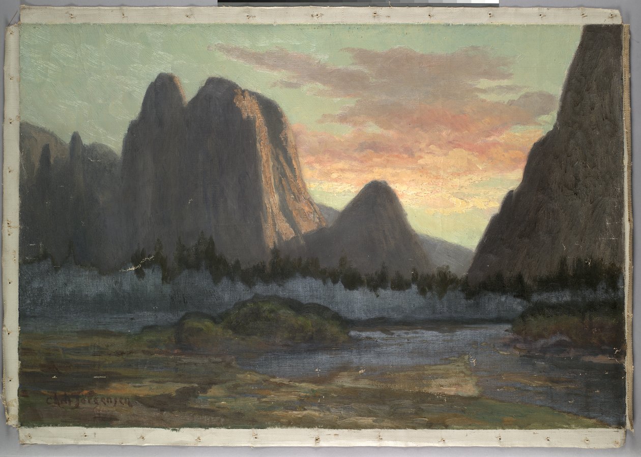 Yosemite View，Sunset，c.1899 作者 克里斯蒂安·乔根森