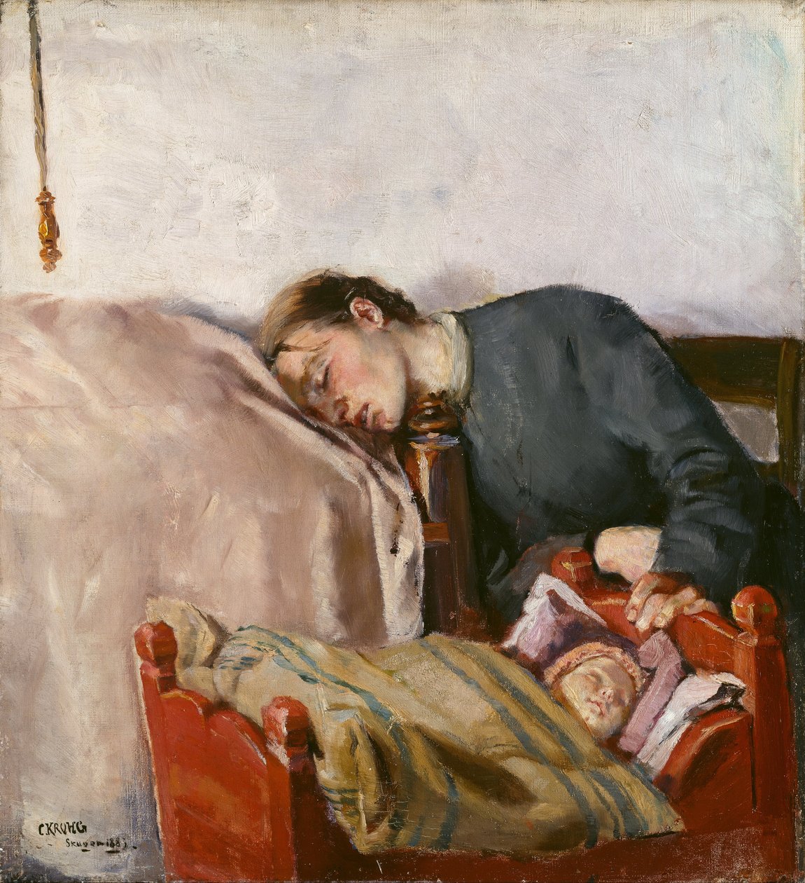 母亲和孩子 作者 克里斯蒂安·克罗格（Christian Krohg）