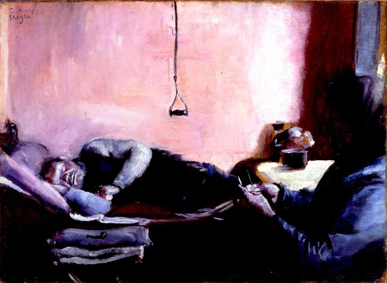Niels Gaihedes午睡 作者 克里斯蒂安·克罗格（Christian Krohg）