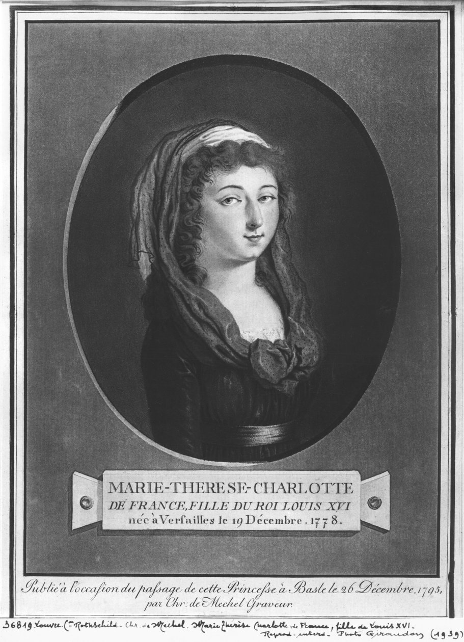 Marie-Therese-Charlotte de France（1778-1851）年龄十七岁 作者 克里斯汀·冯·梅切尔