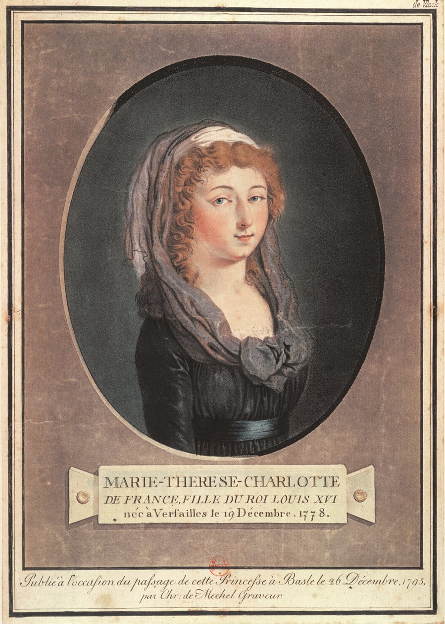 Marie-Therese-Charlotte de France（1778-1851）年龄十七岁 作者 克里斯汀·冯·梅切尔