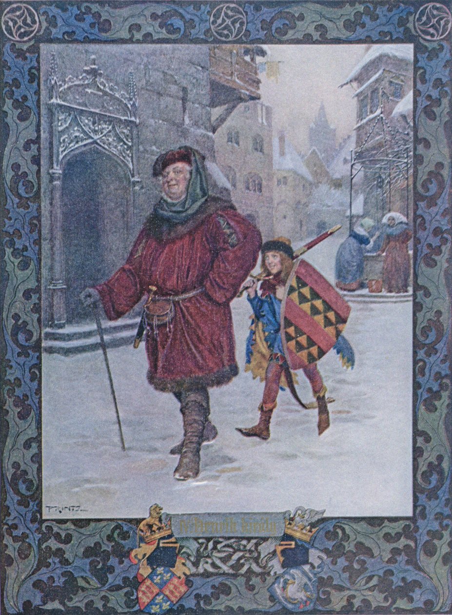 约翰·法斯塔夫爵士来自威廉·莎士比亚的“亨利四世”（1564-1616）c.1900 作者 克里斯蒂安·奥古斯特·普林兹