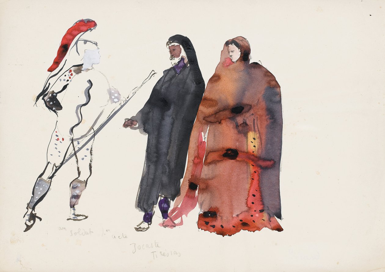 Jean Cocteau 为《地狱机器》设计的服装 作者 克里斯蒂安·贝拉尔