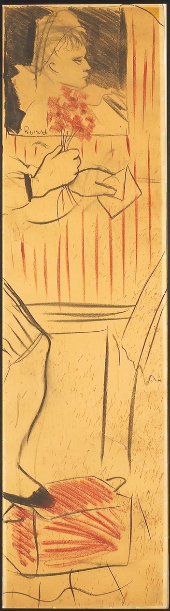 三联画（恋人场景图）（纸上铅笔）（另见 742028-30） 作者 克里斯蒂安·贝拉尔
