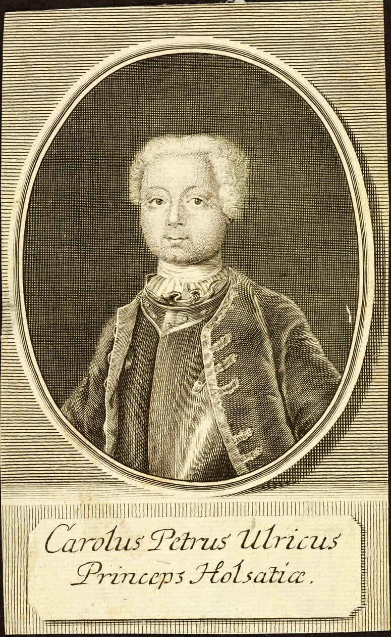 1728-1762年荷尔斯泰因-戈托普公爵卡尔-彼得-乌尔里希的肖像，1734年。 作者 克里斯蒂安·弗里德里希·弗里茨奇