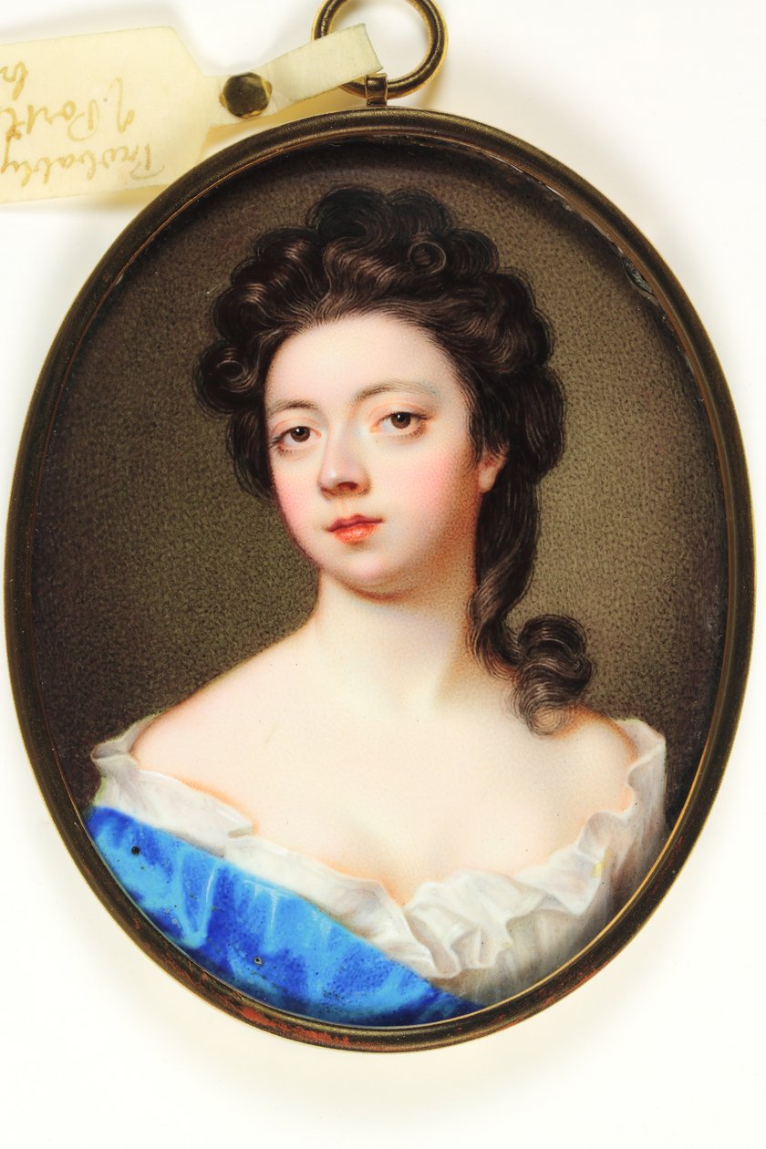 一位名叫Jane Martha Temple的女士，波特兰伯爵夫人（珐琅） 作者 克里斯蒂安·弗里德里希·辛克