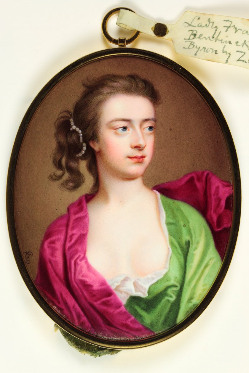 Lady Frances Wilhelmina Bentinck，Lady Byron（珐琅） 作者 克里斯蒂安·弗里德里希·辛克