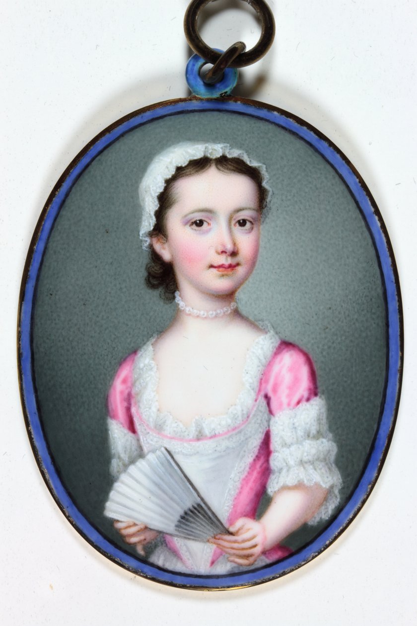Lady Henrietta Cavendish Bentinck，后来斯坦福伯爵夫人，1741年（珐琅） 作者 克里斯蒂安·弗里德里希·辛克