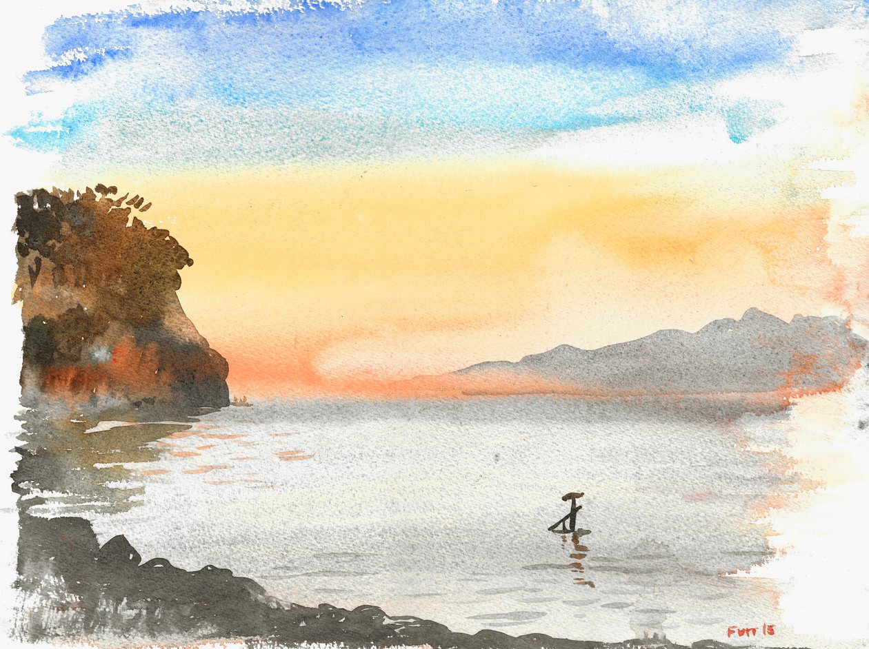 科孚岛阿斯特拉凯里，2015 年（水彩画） 作者 克里斯蒂安·福尔